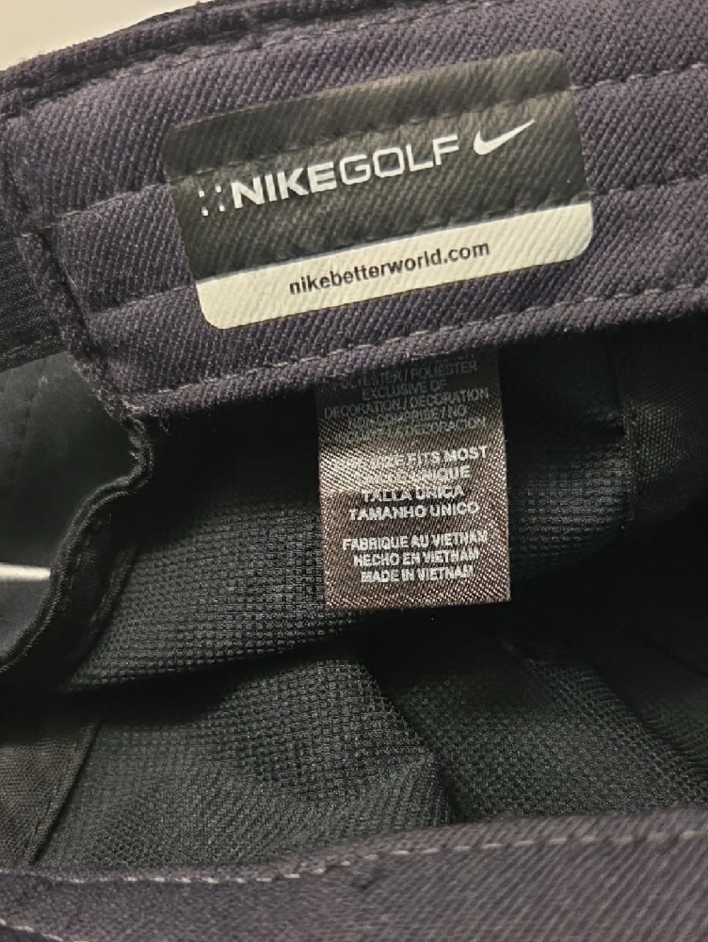 Nike‎ Black Cap with White Swoosh Embroidery